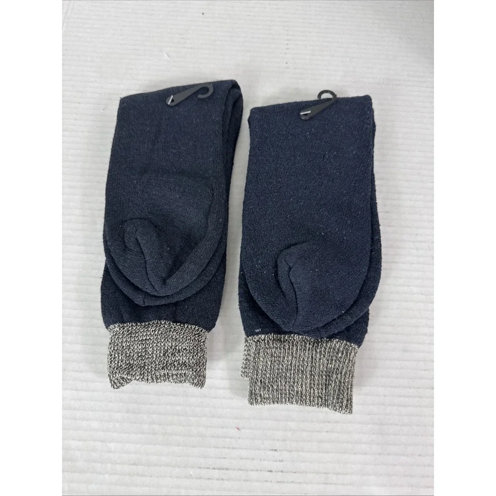 Lamb's Wool Blend Socks NEW Men's US 10-13 Lot of 2 Gray Blue Calf Length 1398